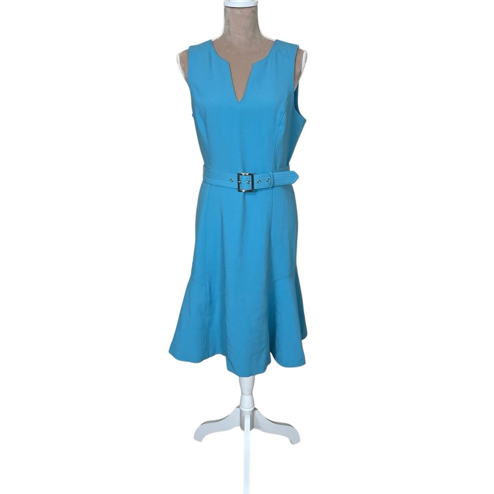 White House Black Market “Oasis” A-Line Belted Dress - Picture 3 of 13